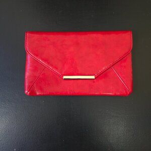 Style & Co Red Patent Leather Envelope Bag